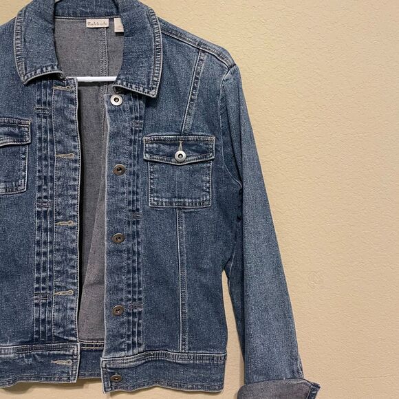 Rubbish Nordstrom Denim Jean Jacket Womens Medium Blue Medium Wash Stretch Y2K - Picture 4 of 5